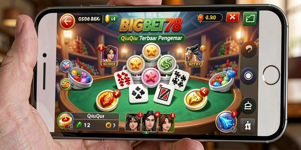 Tampilan gameplay seru QiuQiu di BIGBET78.