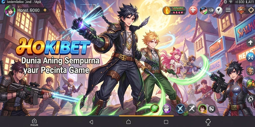 Gambaran gameplay HOKIBET dengan karakter Anime penuh aksi.