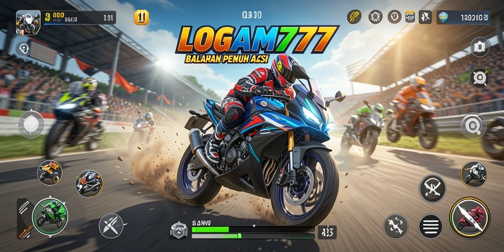 Tampilan menarik dari balapan motor yang seru di LOGAM777.