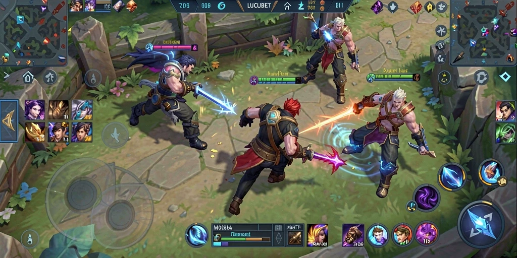 Gameplay seru LUCUBET dalam aksi MOBA yang menegangkan.