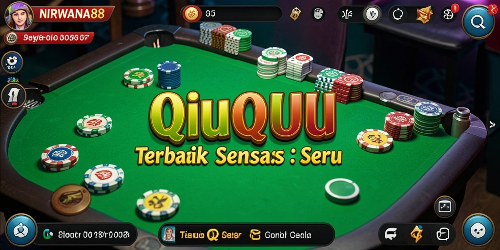 Screenshot gameplay NIRWANA88 menunjukkan momen seru dalam bermain QiuQiu.