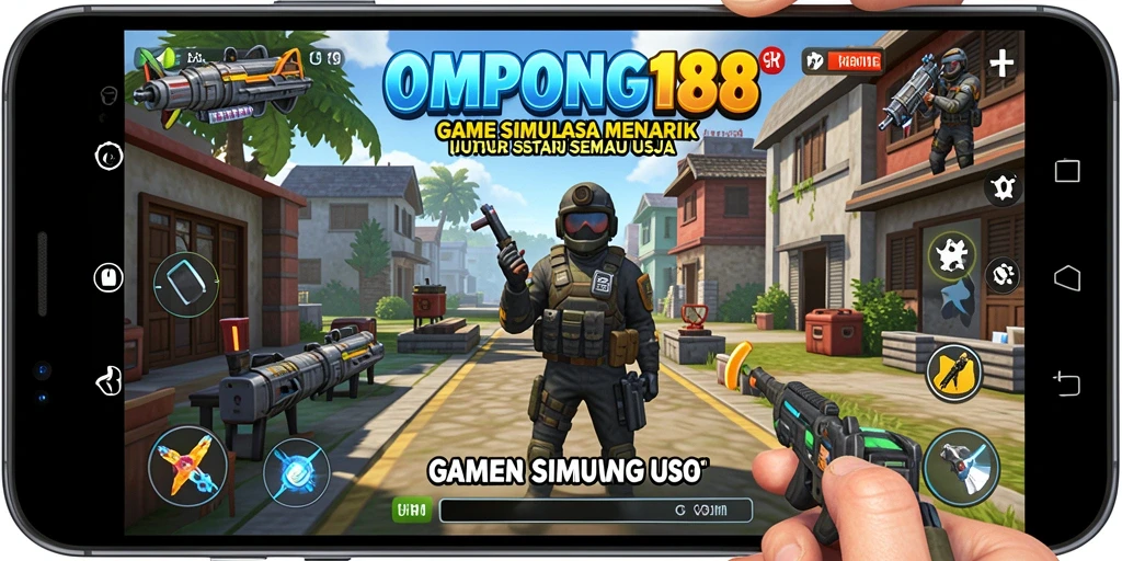 Tampilan gameplay OMPONG188 yang menarik dan penuh warna.