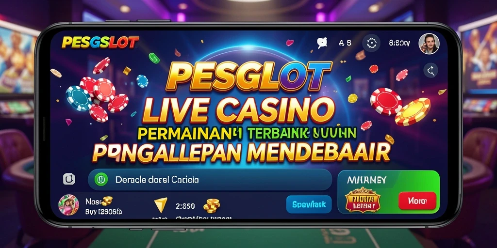 Tampilan utama PESGSLOT dengan dealer profesional dalam permainan Live Casino.