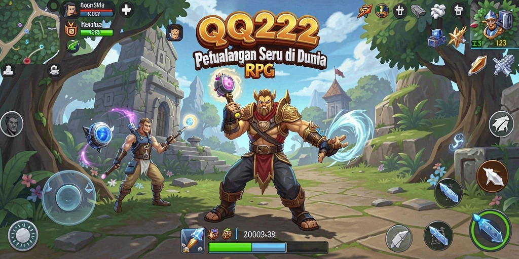 Screenshot gameplay yang menunjukkan pertempuran epik dalam <strong>QQ222</strong>.