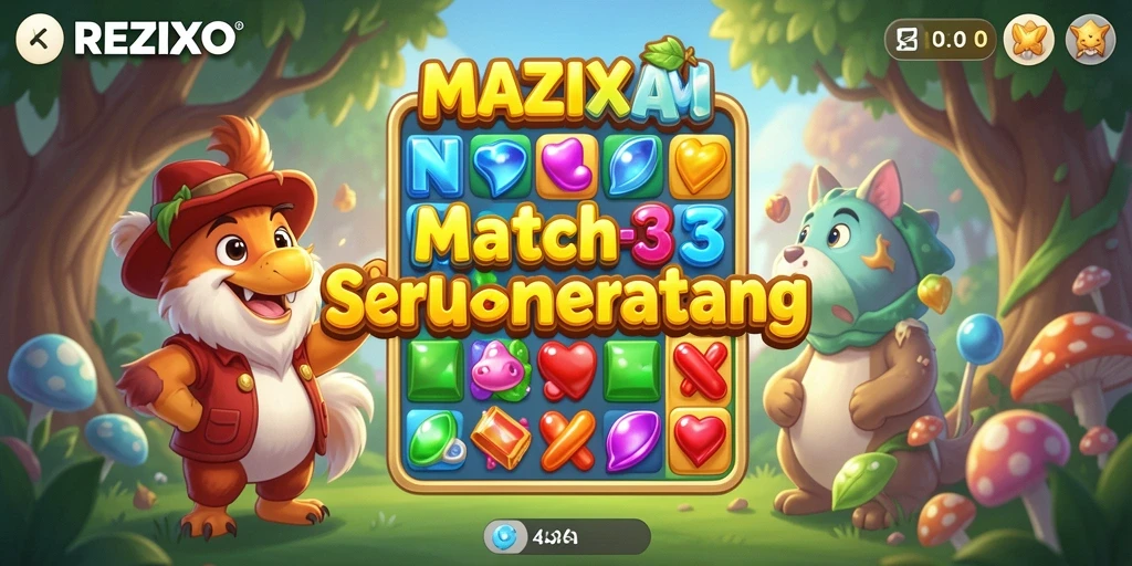 Gameplay seru dari REZIXO, cocok untuk penggemar Match-3.