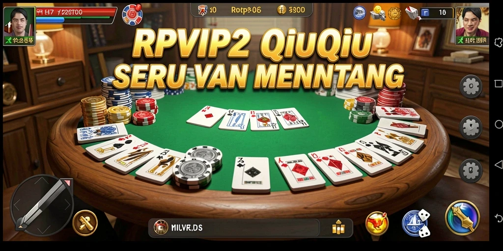 Screenshot RPVIP2 menampilkan keseruan bermain QiuQiu dengan teman.