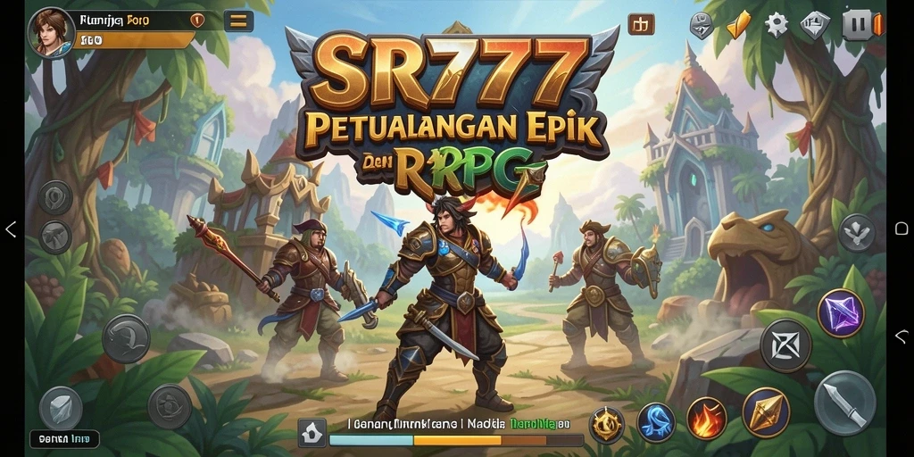 Tampilan gameplay SR777 yang penuh aksi dalam dunia RPG.