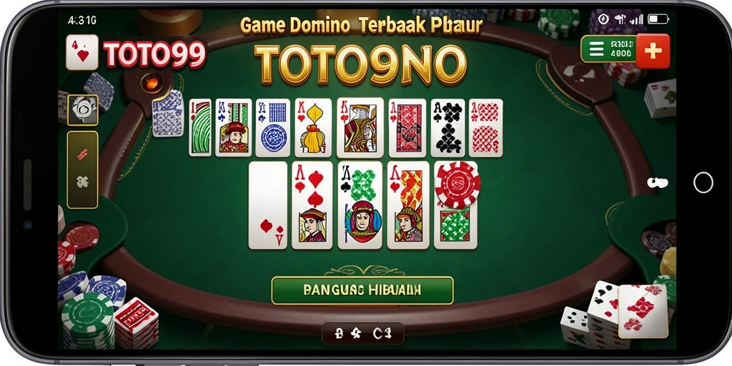 Tampilan gameplay seru dalam TOTO99 saat berlaga di meja domino.